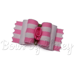 7/8" Striped Dog Bows